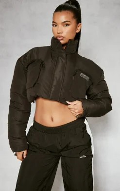 PrettyLittleThing Puffer Jackets*Pocket Front Cropped Puffer Jacket