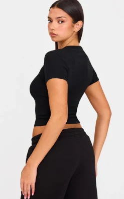 PrettyLittleThing T-Shirts*Ribbed Short Sleeve T Shirt