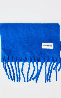 PrettyLittleThing Scarves & Gloves*Logo Blanket Tassel Scarf