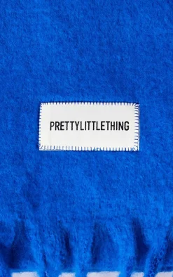 PrettyLittleThing Scarves & Gloves*Logo Blanket Tassel Scarf