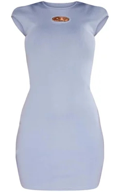Ribbed Trim Detail Bodycon Dress-PrettyLittleThing New