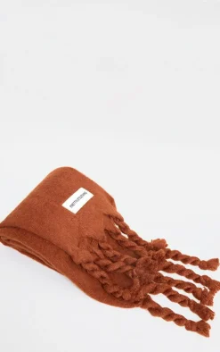 PrettyLittleThing Scarves & Gloves*Tab Fuzzy Blanket Scarf