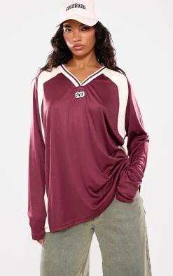 PrettyLittleThing T-Shirts*Studio Mode Long Sleeve Football Shirt