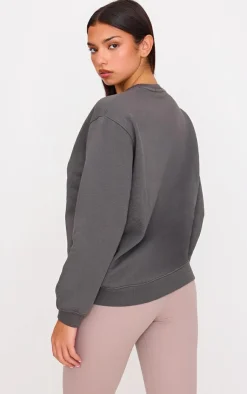PrettyLittleThing Workout Tops*Badge Detail Sport Sweatshirt