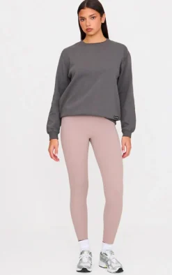 PrettyLittleThing Workout Tops*Badge Detail Sport Sweatshirt