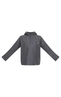 PrettyLittleThing Athletic Jackets*Half Zip Hooded Fleece