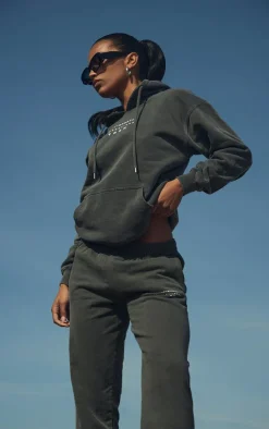 PrettyLittleThing Gym Wear*Washed Oversized Sport Trek Sweatpants