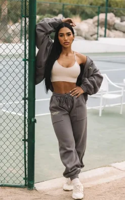 PrettyLittleThing Athletic Jackets*Sport Rib Pocket Zip Through Jacket
