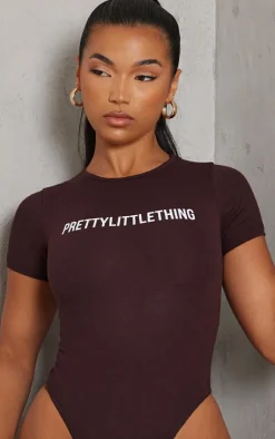 PrettyLittleThing Graphic Sweatsuits*Logo Short Sleeved Bodysuit
