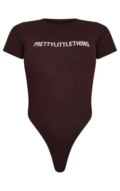 PrettyLittleThing Graphic Sweatsuits*Logo Short Sleeved Bodysuit