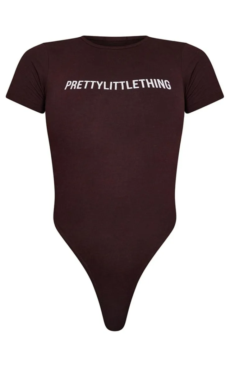 PrettyLittleThing Graphic Sweatsuits*Logo Short Sleeved Bodysuit