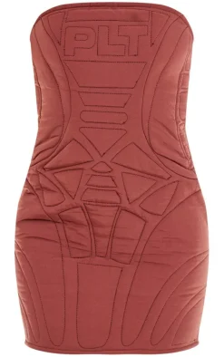 Nylon Padded Bodycon Dress-PrettyLittleThing Discount