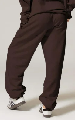 Sale PrettyLittleThing Premium Print Cuffed Sweatpants Chocolate