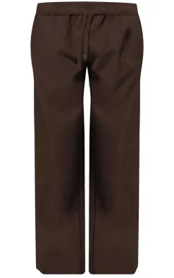 Sale PrettyLittleThing Premium Print Cuffed Sweatpants Chocolate