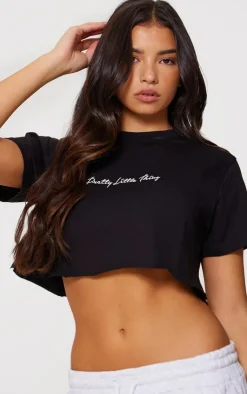 PrettyLittleThing T-Shirts*Cotton Oversized Crop T-Shirt