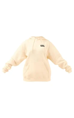 PrettyLittleThing Graphic Sweatsuits*Logo Badge Detail Oversized Hoodie
