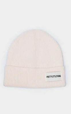 PrettyLittleThing Hats*Logo Rib Beanie
