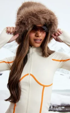 PrettyLittleThing Athletic Jackets*Ski Contrast Seam Sculpt Jacket & Leggings Set