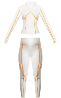 PrettyLittleThing Athletic Jackets*Ski Contrast Seam Sculpt Jacket & Leggings Set
