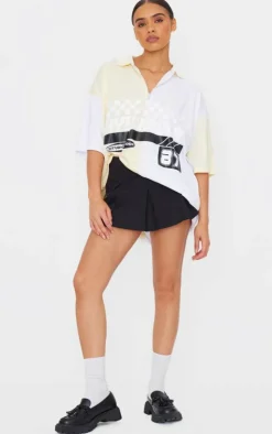 PrettyLittleThing T-Shirts*Zip Up Short Sleeve Football Shirt
