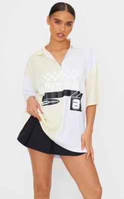 PrettyLittleThing T-Shirts*Zip Up Short Sleeve Football Shirt