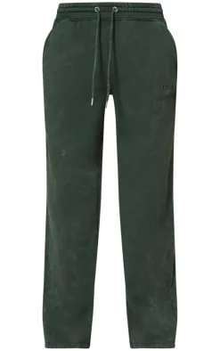 New PrettyLittleThing Washed Low Rise Oversized Wide Leg Sweatpants Forest Green