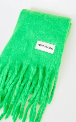 PrettyLittleThing Scarves & Gloves*Logo Blanket Tassel Scarf