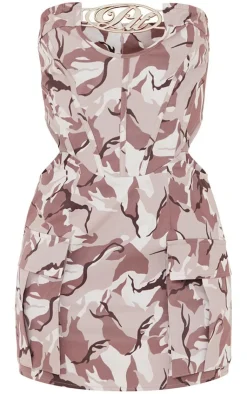 Printed Corset Bodycon Dress-PrettyLittleThing