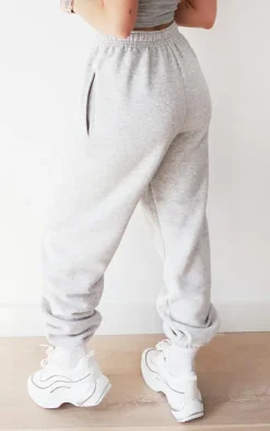 PRETTYLITTLETHING Grey Established Graphic Casual Sweatpants