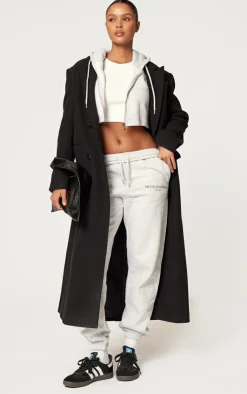 PrettyLittleThing Copy right Graphic Sweatpants Grey Marl