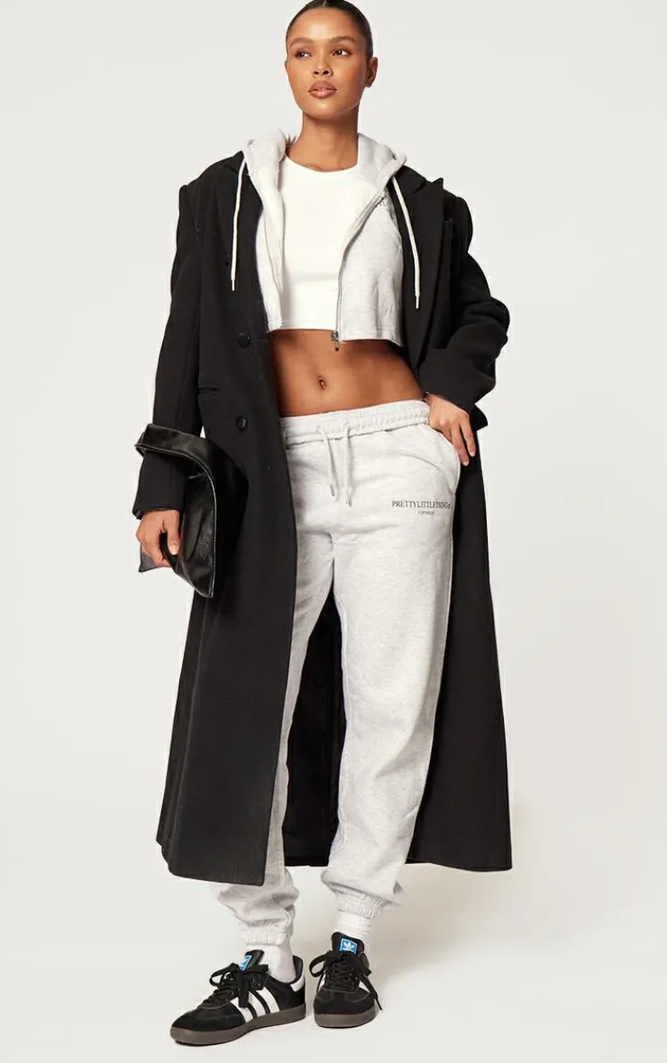 PrettyLittleThing Copy right Graphic Sweatpants Grey Marl