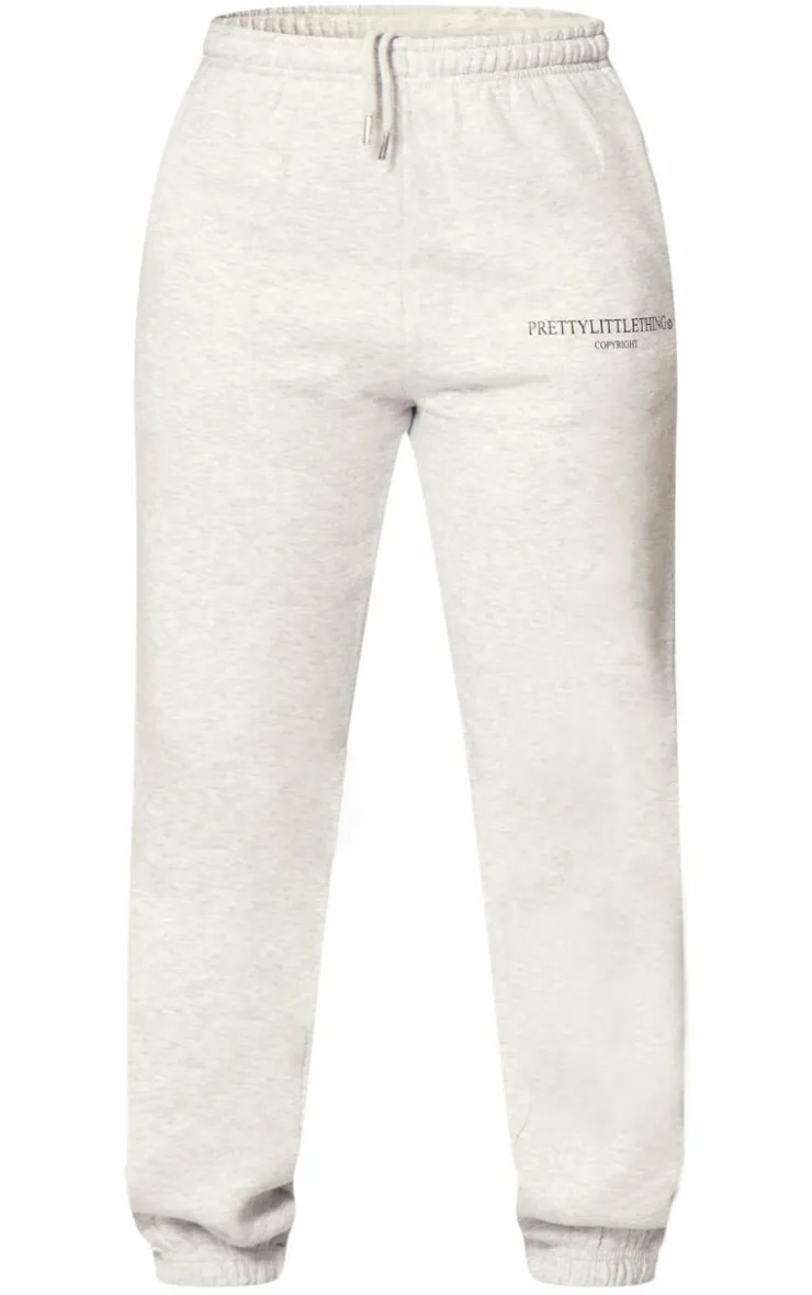 PrettyLittleThing Copy right Graphic Sweatpants Grey Marl