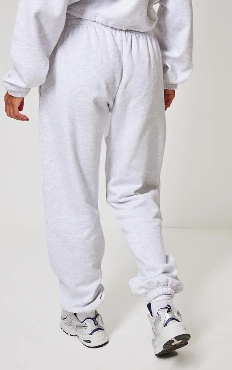 Discount PrettyLittleThing Oversized Cuffed Sweatpants Grey Marl