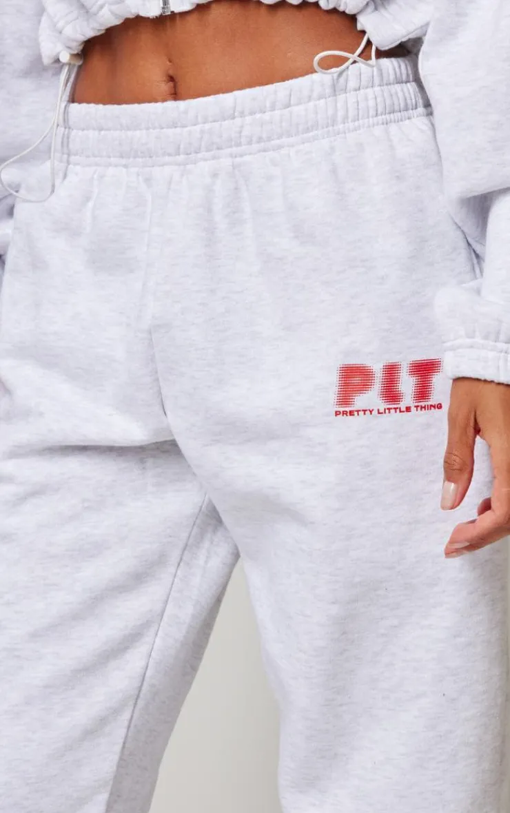 Discount PrettyLittleThing Oversized Cuffed Sweatpants Grey Marl