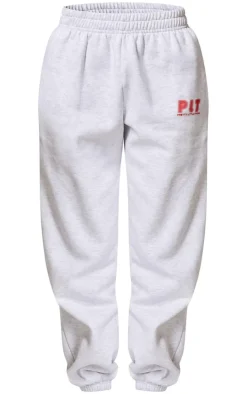 Discount PrettyLittleThing Oversized Cuffed Sweatpants Grey Marl