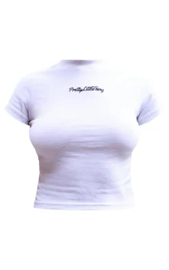 PrettyLittleThing T-Shirts*Plt Embroidered Baby Doll Tee