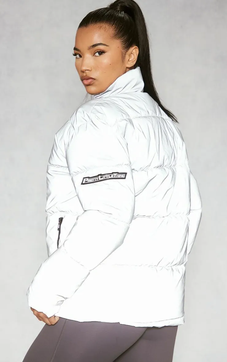 PrettyLittleThing Puffer Jackets*Reflective Panelled Puffer Coat