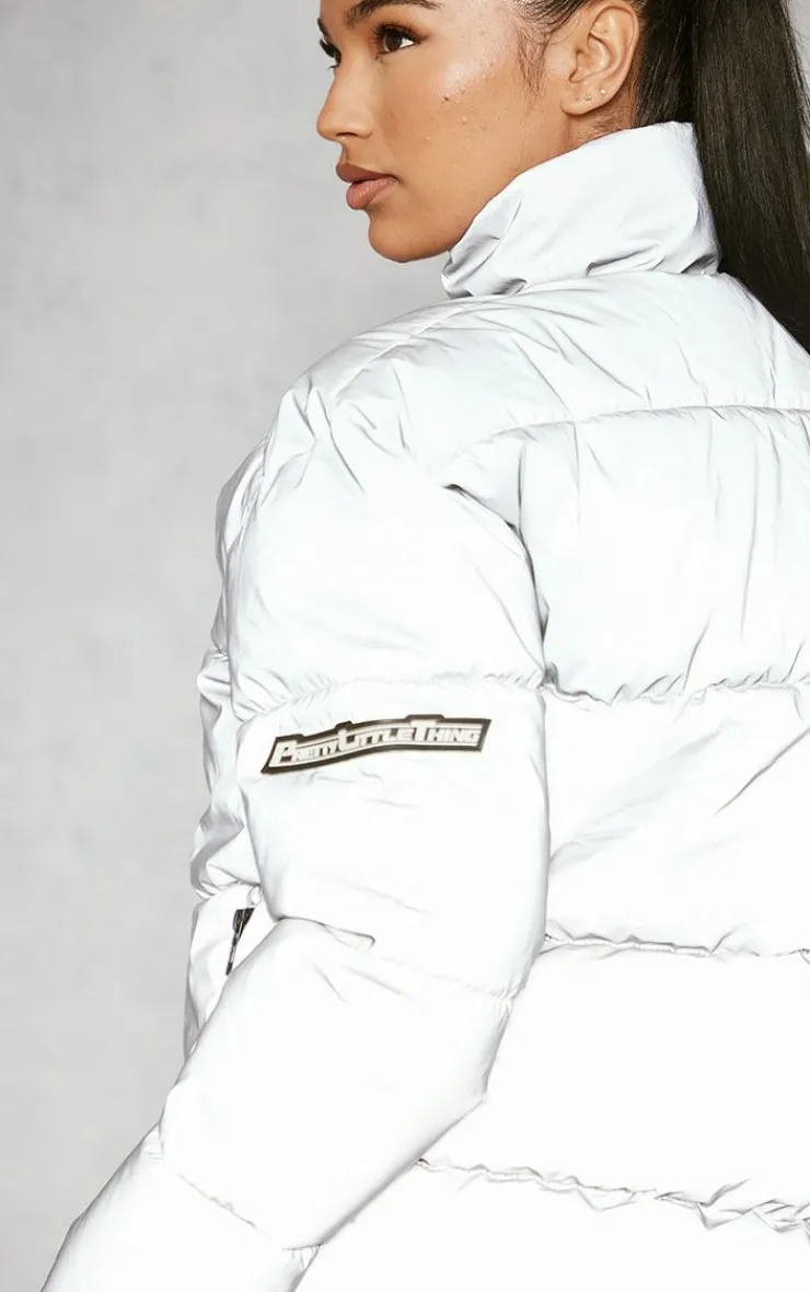 PrettyLittleThing Puffer Jackets*Reflective Panelled Puffer Coat