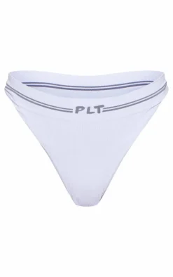 PRETTYLITTLETHING Grey Seamless Ribbed Thong