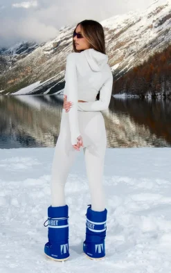 PrettyLittleThing Workout Tops*Ski Seamless Hooded Top & Leggings Set