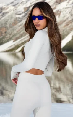 PrettyLittleThing Workout Tops*Ski Seamless Hooded Top & Leggings Set