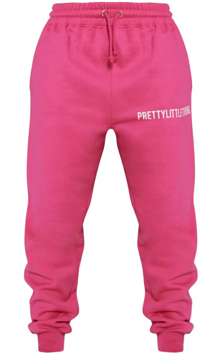 Clearance PrettyLittleThing High Waist Cuffed Sweatpant Hot Pink