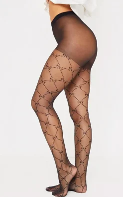 PrettyLittleThing Tights*Initial Patterned Tights