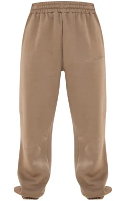 Best PrettyLittleThing Embroidered Oversized Cuffed Sweatpants Khaki