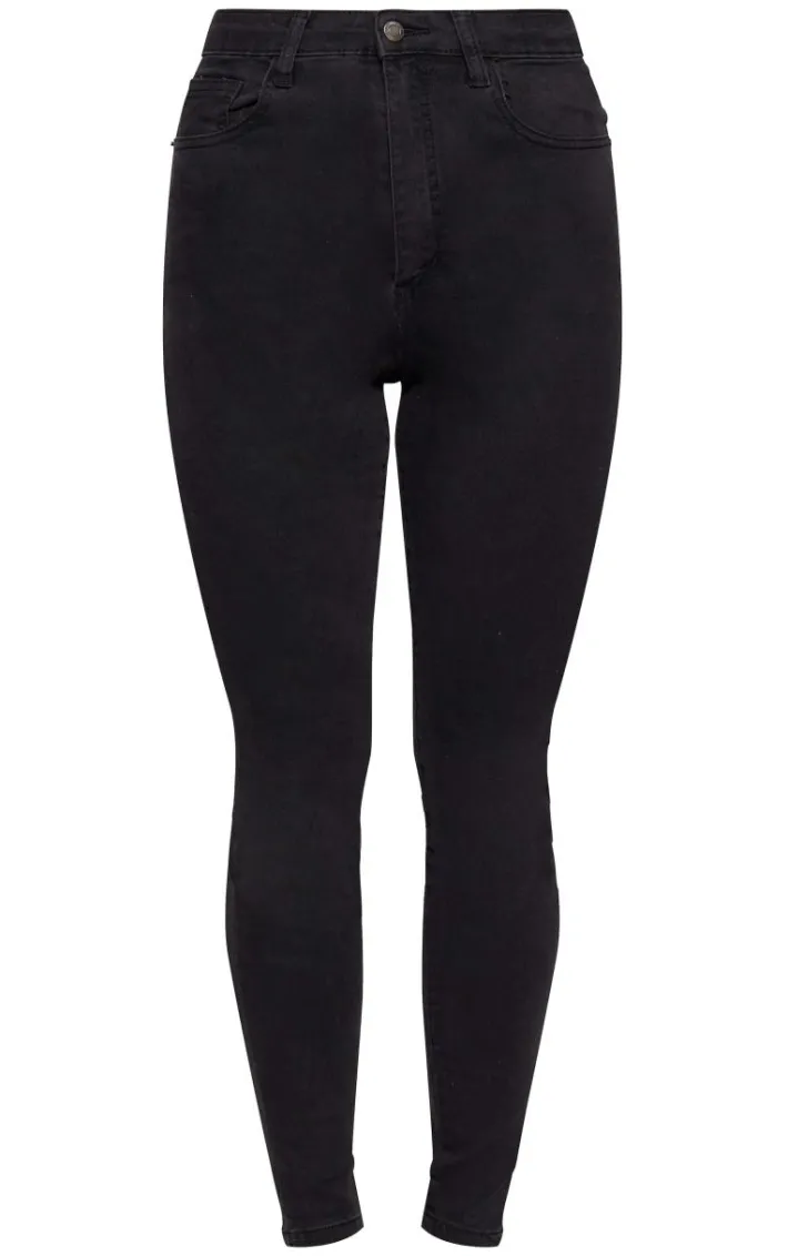 PRETTYLITTLETHING L30 Washed Black 5 Pocket Skinny Jeans