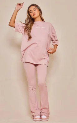 Clearance PrettyLittleThing Printed Oversized T-shirt Light Pink
