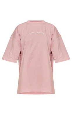 Clearance PrettyLittleThing Printed Oversized T-shirt Light Pink