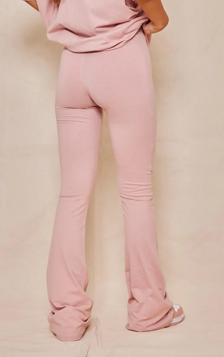 Clearance PrettyLittleThing Printed Flared Pants Light Pink