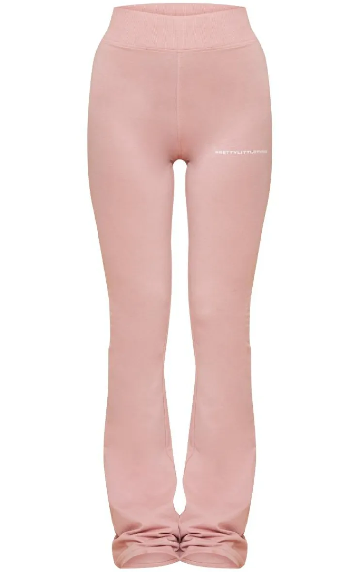 Clearance PrettyLittleThing Printed Flared Pants Light Pink