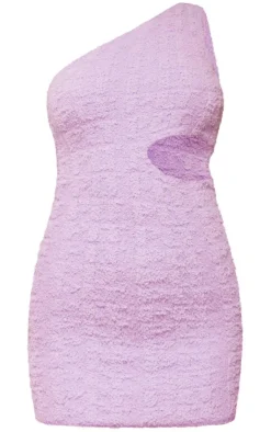 Embossed Towelling Knit Cut Out Mini Dress-PrettyLittleThing Online